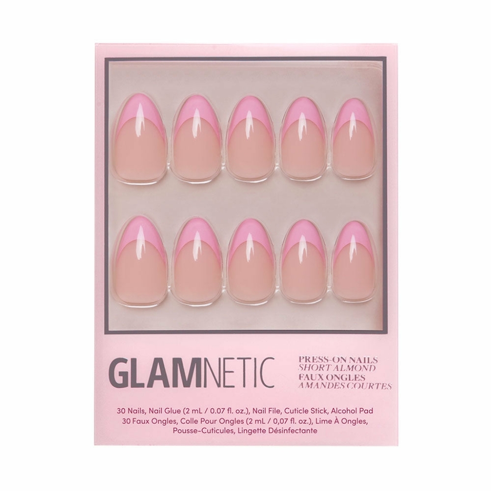 Glamnetic Pink Macaron French Manicure Style Press-On Nails